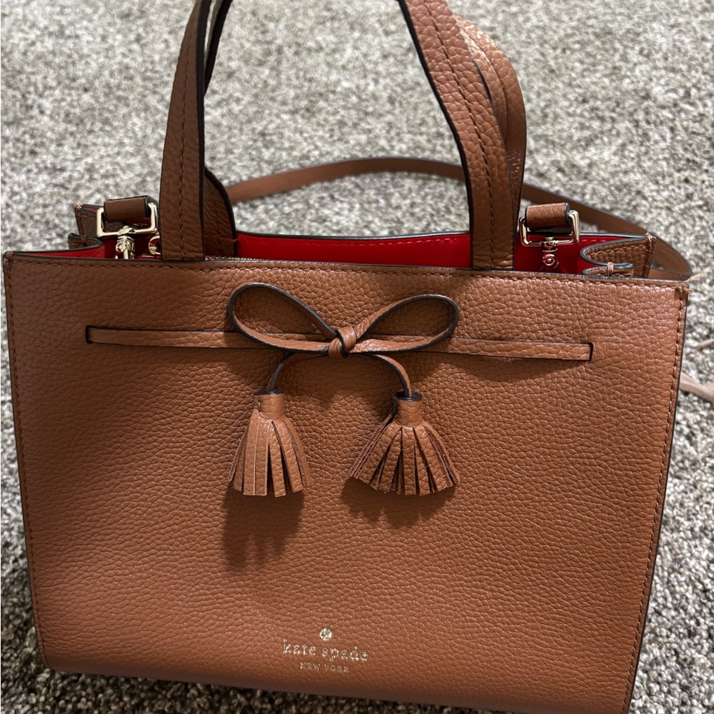 Kate Spade Brown Satchel with Bow Detail